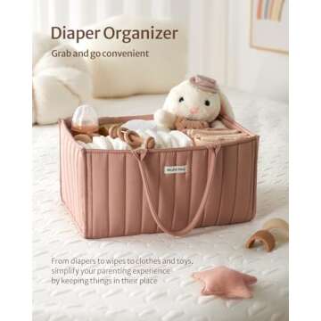 Blissful Diary Diaper Caddy Organizer for Newborn Essentials