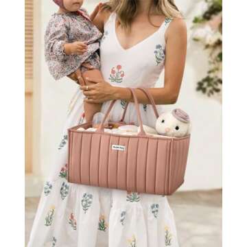 Blissful Diary Diaper Caddy Organizer for Newborn Essentials