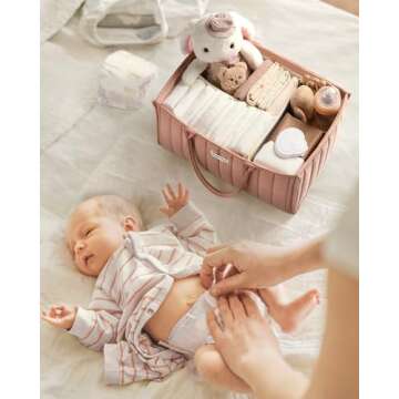 Blissful Diary Diaper Caddy Organizer for Newborn Essentials