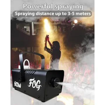 Fog Machine, Smoke Machine with Wireless&Wired Remote Control for Parties Halloween Wedding and Stag...