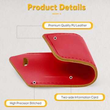 Travelambo 4 Pack Eco-Friendly Leather Luggage Tags