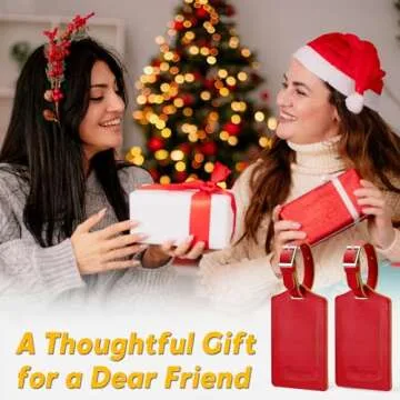 Travelambo 4 Pack Eco-Friendly Leather Luggage Tags