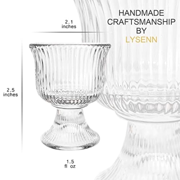 Elegant Lysenn Clear Shot Glasses Set - 8 Premium Quality Tequila Glasses