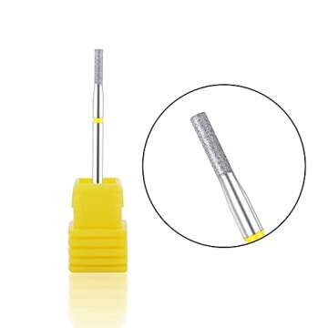 NMKL38 Diamond Bit Small Barrel Shape Electric Nail Drill File Cuticle Cleaner Tool for Rotary Nail ...