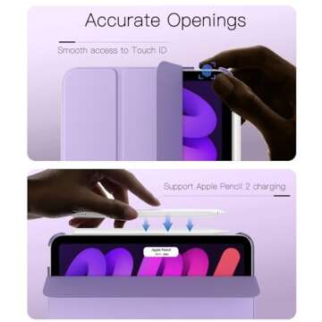 TiMOVO iPad Mini 7 & 6 Case - Slim Auto Wake/Sleep Cover