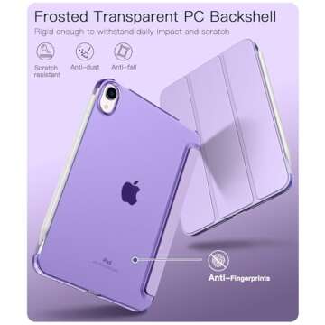 TiMOVO iPad Mini 7 & 6 Case - Slim Auto Wake/Sleep Cover