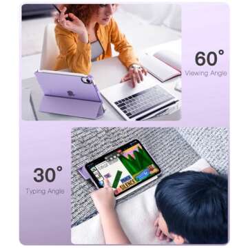 TiMOVO iPad Mini 7 & 6 Case - Slim Auto Wake/Sleep Cover