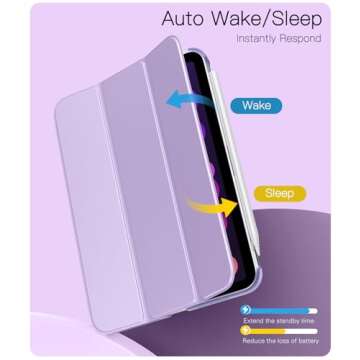 TiMOVO iPad Mini 7 & 6 Case - Slim Auto Wake/Sleep Cover