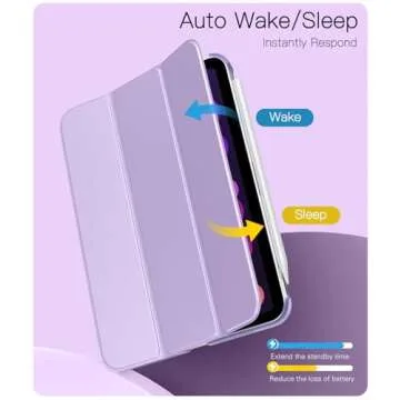 TiMOVO iPad Mini 7 & 6 Case - Slim Auto Wake/Sleep Cover