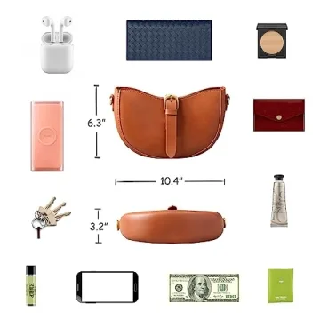 Vegan Leather Vintage Shoulder Bag For Women (Brown)