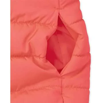 The Children's Place Girls' Medium Weight Puffer Jacket - Soft Pink XLarge (14)