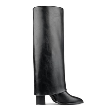Zzheels Fold Over Knee High Boots for Stylish Comfort