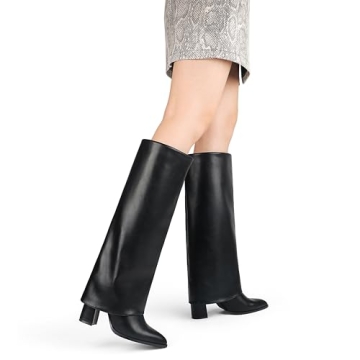 Zzheels Fold Over Knee High Boots for Stylish Comfort