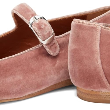 Pazzion Women Cute Closed Round Toe Mary Janes Comfortable Strap Buckled Ballet Flats Vintage Dance Walking Ballerina Shoes Size 9 Pink