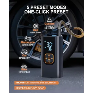 QKMPOM 180PSI Portable Tire Inflator Air Compressor