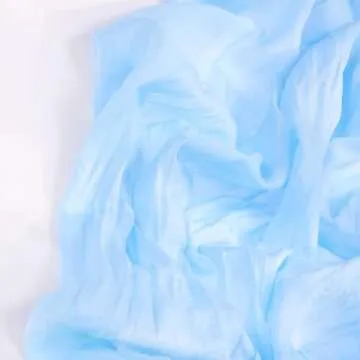 DeZerlor Baby Blue Cheesecloth Table Runners for Weddings