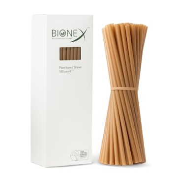 Durable Bionex Sugarcane Straws - Eco-Friendly Choice