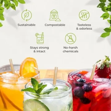 Durable Bionex Sugarcane Straws for Eco-Friendly Sipping