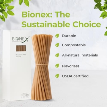 Durable Bionex Sugarcane Straws for Eco-Friendly Sipping