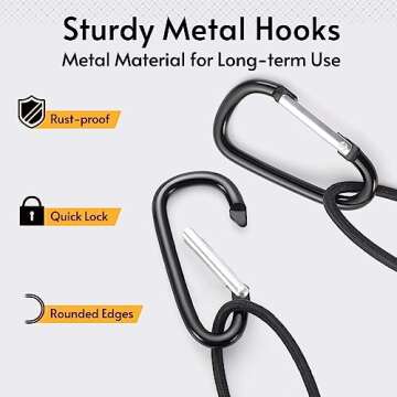 rabbitgoo Dog Car Net Barrier for SUVs, Pet Barrier with Metal Hooks & Stretchable Mesh, Car Divider & Storage Bag, Easy to Install, Drive Safely with Children & Pets, 13.98"×15.55"