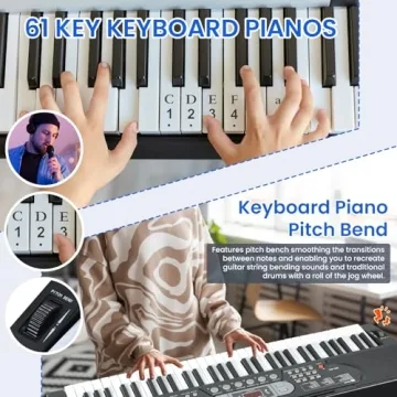 61-Key Lighted Keyboard for Beginners to Learn Music