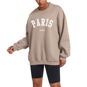 Trendy Tuislay Oversized Paris Sweatshirt for Women