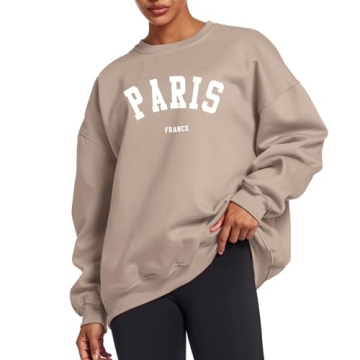 Trendy Tuislay Oversized Paris Sweatshirt for Women