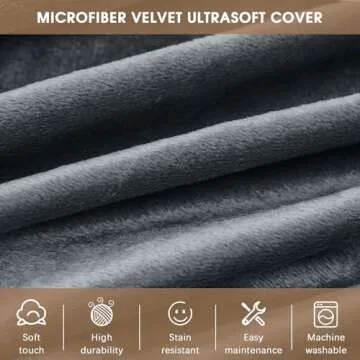 ILPEOD 3 Feet Bean Bag Chair - BeanBag Chairs for Adults, Living Room Furniture Sofa with Soft Micro Fiber Cover, Round Fluffy Couch for Bedroom College Dorm - Grey