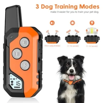 PIOUNS Dog Training Collar with 3 Training Modes, Waterproof