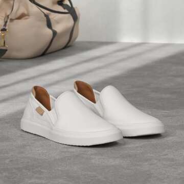 UGG Women's Alameda White Slip On Sneakers - Comfortable Style