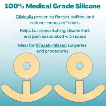 NewGel Advanced Silicone Scar Sheets - Medical Grade Silicone for Post-Surgery Care (4 Count)
