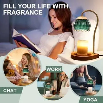 CABRHEART Candle Warmer Lamp with Timer & Dimmable Features