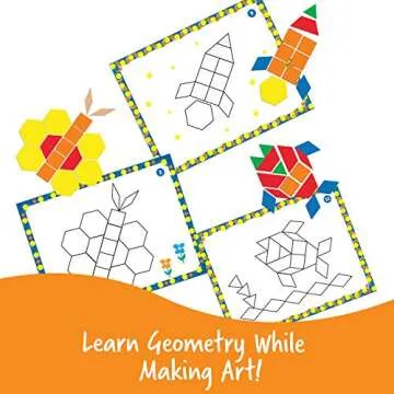 Learning Resources Pattern Block Set with 20 Double-Sided Cards