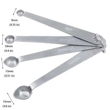 Antrader Mini Measuring Spoon Set for Precision Cooking