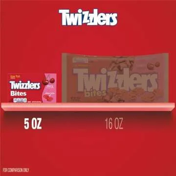 TWIZZLERS Bites Cherry Chewy Candy - 12 Count Bulk