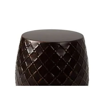 Balkene Home Patio Sense Braga Metal Stool Table Truly Crossfunctional Planter Sense End Table Stool Living Room Bedroom Side Sofa Table Modern Decor - Antique Bronze Finish