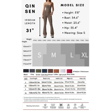 Stylish QINSEN Women's Bodycon Sleeveless Jumpsuit