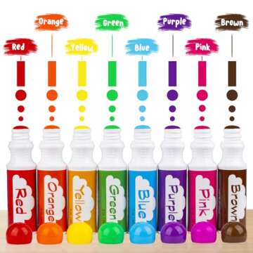 Dot Markers for Toddlers Kids Preschool, Bingo Daubers Washable Art Markers 8 Colors, Toddlers Arts ...