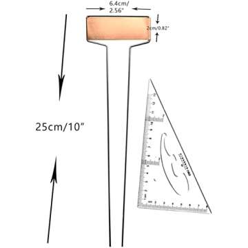 Premium Copper Garden Labels Plant Markers - Set of 15 with 1 Marker