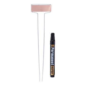 15 Reusable Copper Garden Labels with Marker for Plants