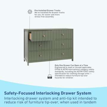 Graco Teddi 6 Drawer Dresser - Safety & Style