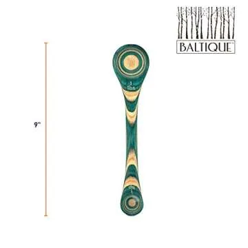 Totally Bamboo Baltique Mykonos Collection 2 in 1 Wooden Measuring Spoon with Tablespoon and Teaspoon Measurements