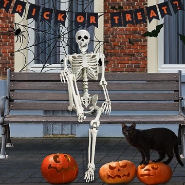 Life Size Skeleton Halloween Decor 5.4ft Realistic