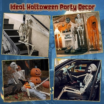 Life Size Skeleton Halloween Decor 5.4ft Realistic
