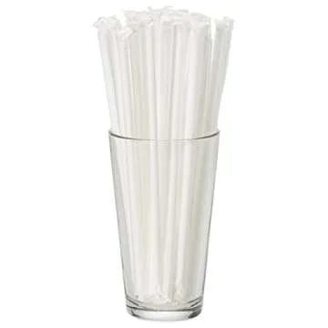 DuraHome Green Plastic Straws Individually Wrapped 1000 Pack, 8 inch BPA Free Restaurant Style Disposable Drinking Straw 0.24" Wide, for Coffee House, Diner or Home, Decorative Display Boxes, Bulk Set