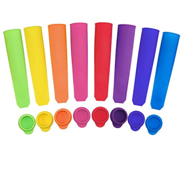 Ouddy Popsicles Molds, 8 Pack Multi Colors Popsicle Maker with Lids for Kids, Baby Popsicle Molds fo...