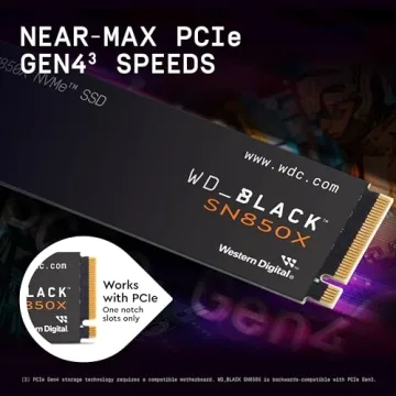 WD_BLACK 2TB SN850X NVMe Internal Gaming SSD Upgrade