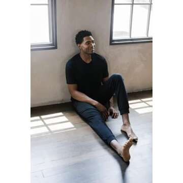 Cozy Earth Men's Ultra-Soft Jogger Pant, Color Black, Size X-Large