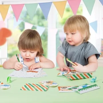 Dinosaur Watercolor Stationery Set for Kids - 69 PCS