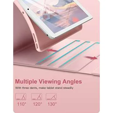 Hamile Keyboard Case for iPad 9th Generation /8th Gen/7th Gen 10.2 Inch - Backlit Detachable Wireless Stand Folio Keyboard Cover with Pencil Holder for iPad Pro 10.5" / iPad Air 3rd Gen (Pink)